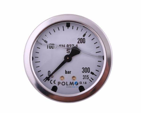 Manometr glicerynowy m63 0-315 bar tylne przyłącze g1/4" polmo Manometr glicerynowy m63 0-315 bar tylne przyłącze g1/4" polmo - obrazek 2