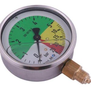 Manometr glicerynowy m80 0-5/25 bar gwint g1/4" dolne przyłącze do opryskiwaczy firmy krukowiak polmo