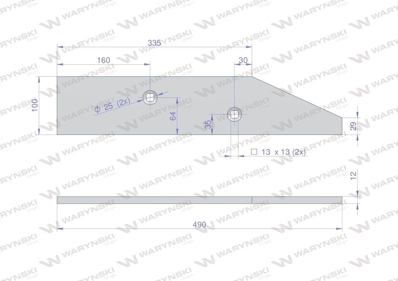 Płoza przednia lewa vis 224 unia xxl waryński Płoza przednia lewa vis 224 unia xxl waryński - obrazek 2