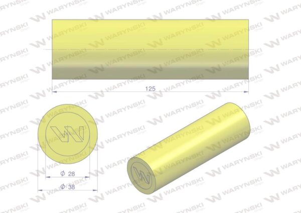 Amortyzator poliuretanowy walec 38x125 waryński 4szt - obrazek 2