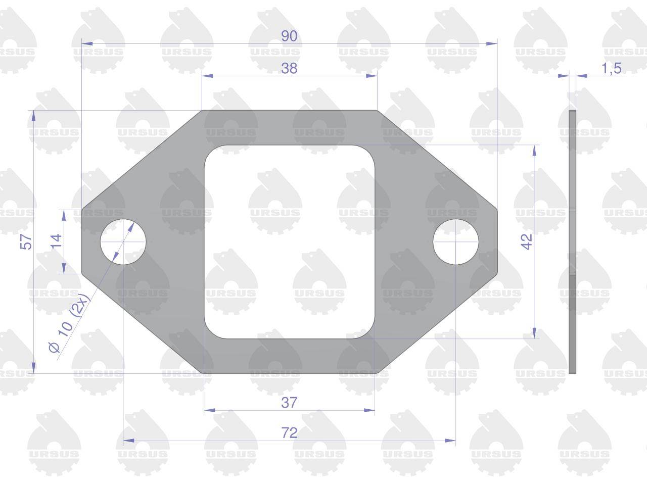 Uszczelka przewodu wydechowego 55010510 c-385 po 10 oryginał ursus Uszczelka przewodu wydechowego 55010510 c-385 po 10 oryginał ursus - obrazek 2