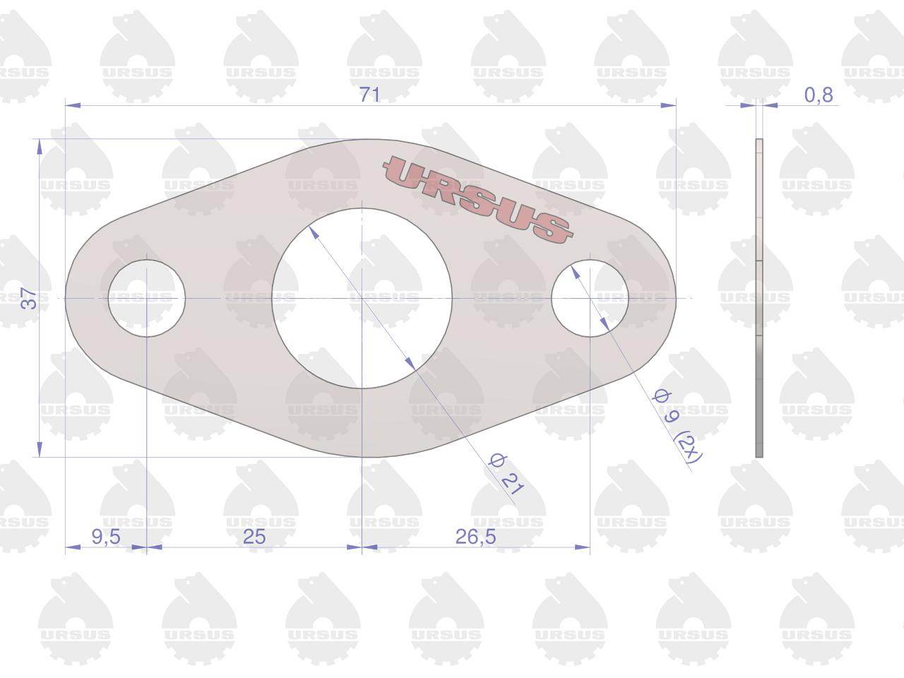 Uszczelka odprowadzenia oleju turbo krążelit 0.8mm c-385 po 10 oryginał ursus Uszczelka odprowadzenia oleju turbo krążelit 0.8mm c-385 po 10 oryginał ursus - obrazek 2