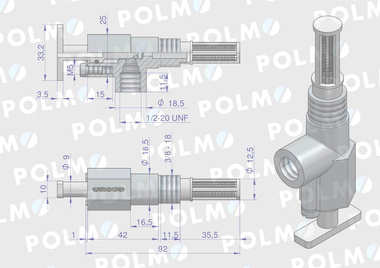 Kran paliwa z sitkiem kompletny mf3 oryginał ursus Kran paliwa z sitkiem kompletny mf3 oryginał ursus - obrazek 2