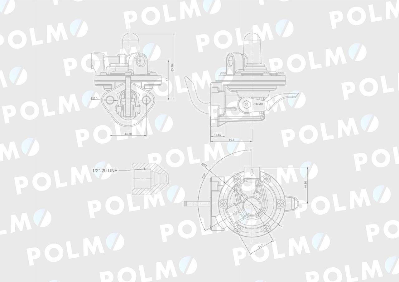 Pompa zasilająca 3637286m91 polmo Pompa zasilająca 3637286m91 polmo - obrazek 2