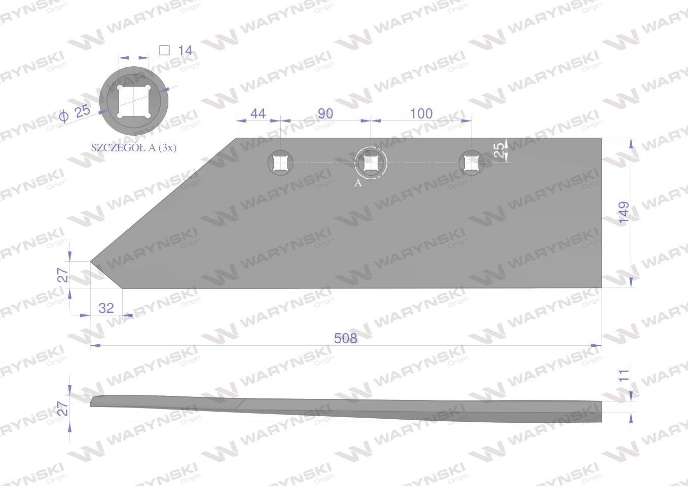 Eurolemiesz lewy 16" gregoire-besson 172613 stal borowa waryński Eurolemiesz lewy 16" gregoire-besson 172613 stal borowa waryński - obrazek 3