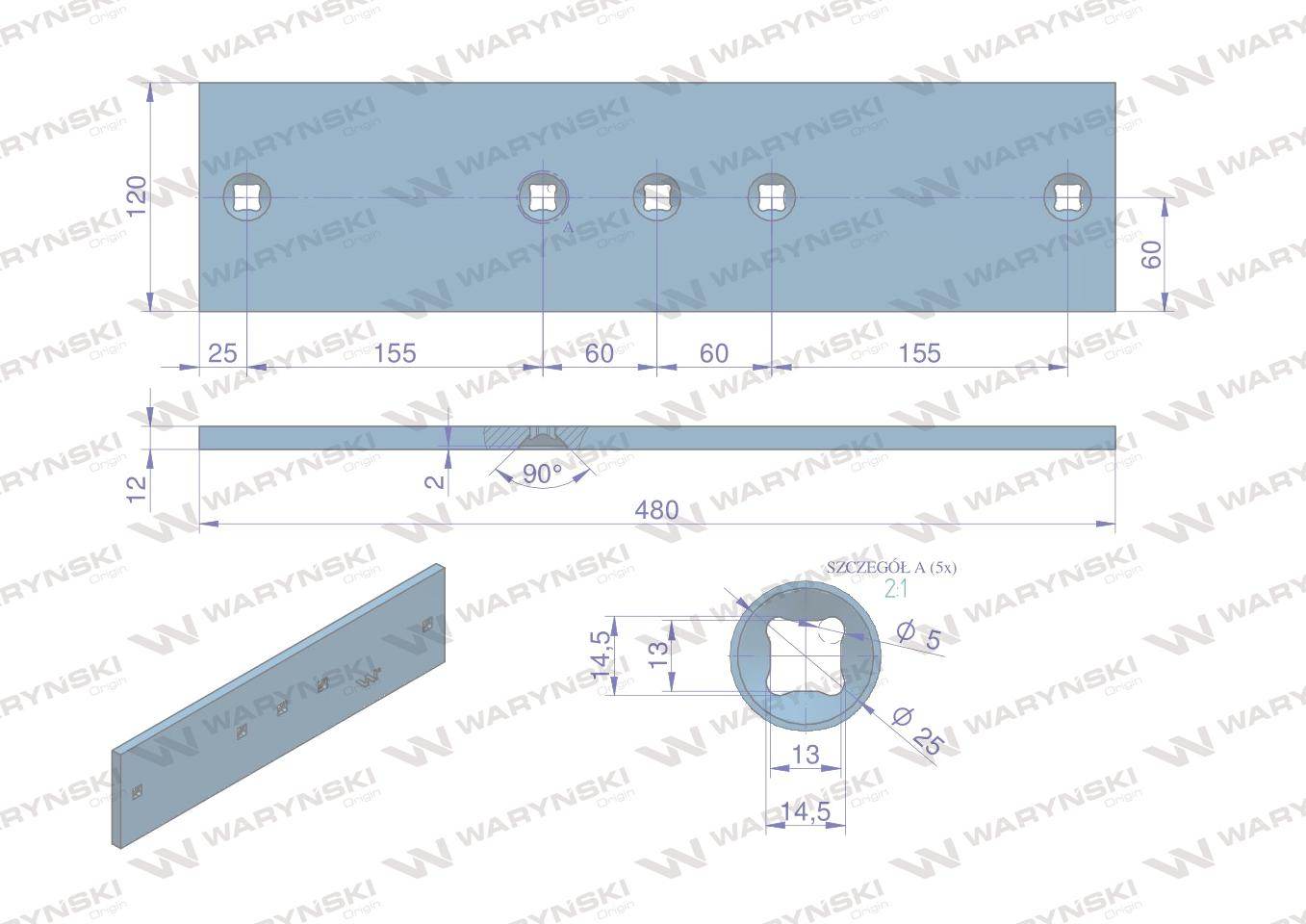 Płoza prawa/lewa 3411450 a48 lemken stal borowa waryński Płoza prawa/lewa 3411450 a48 lemken stal borowa waryński - obrazek 2
