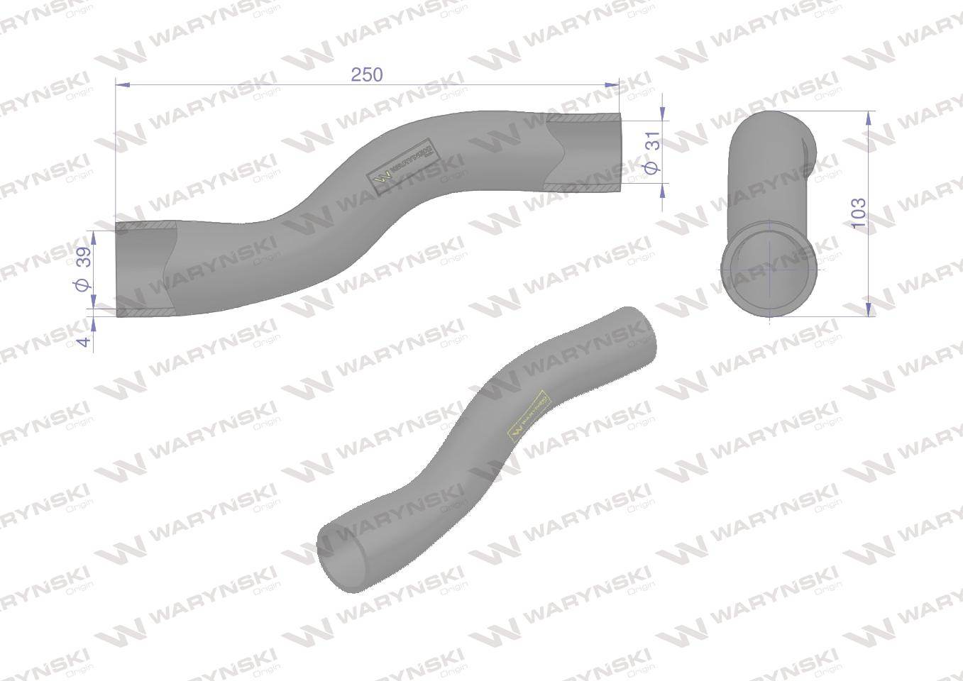 Przewód chłodnicy górny 3148117r1 waryński Przewód chłodnicy górny 3148117r1 waryński - obrazek 2