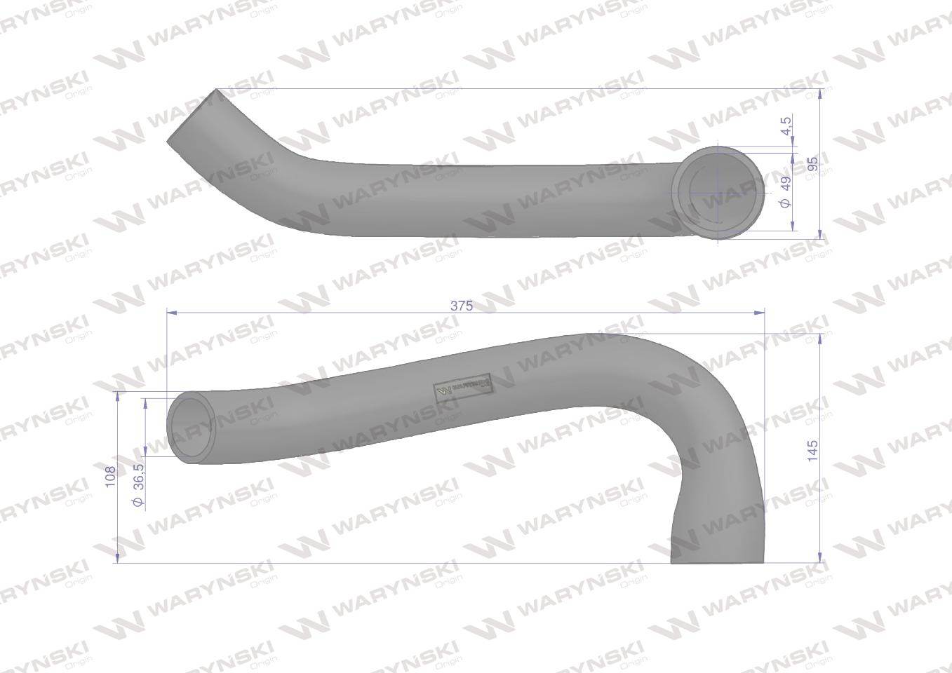 Przewód chłodnicy dolny 402189r1 waryński Przewód chłodnicy dolny 402189r1 waryński - obrazek 2