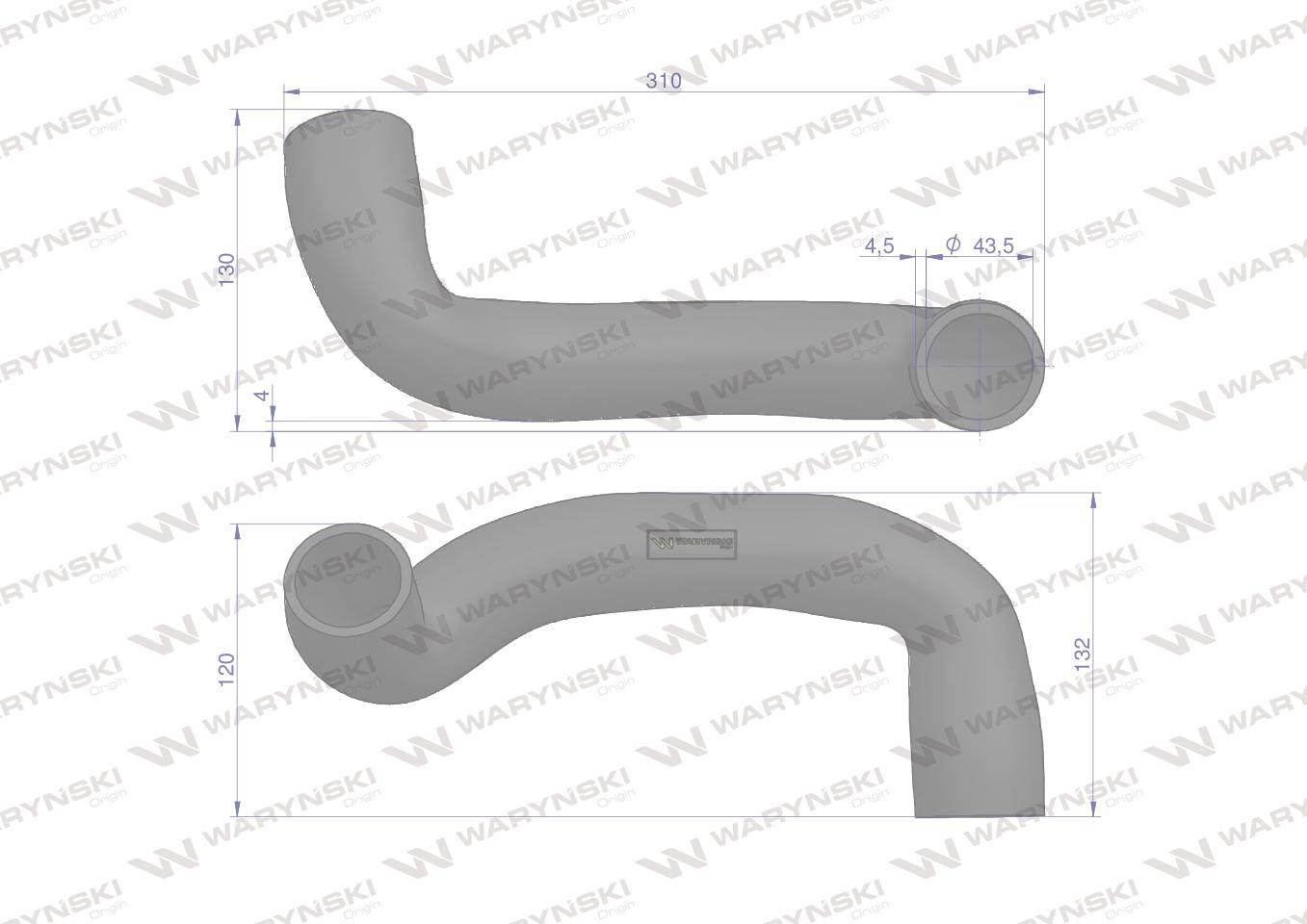 Przewód chłodnicy dolny 81805638 waryński Przewód chłodnicy dolny 81805638 waryński - obrazek 2