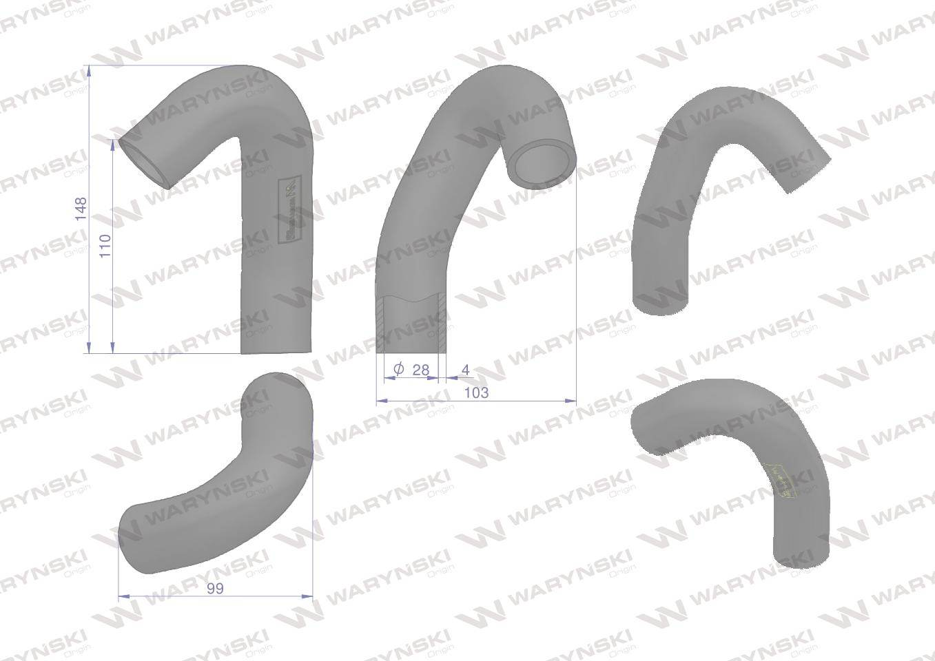 Przewód chłodnicy dolny 3640921m91 waryński Przewód chłodnicy dolny 3640921m91 waryński - obrazek 2