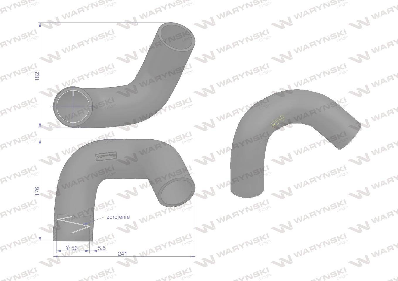 Przewód chłodnicy dolny 3040882m91 waryński Przewód chłodnicy dolny 3040882m91 waryński - obrazek 2