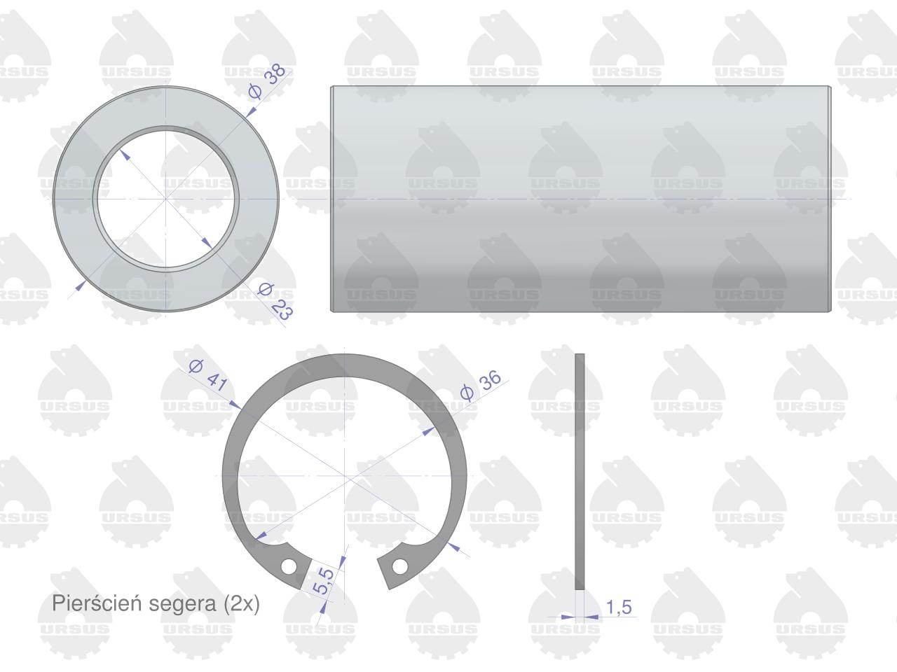 Tłok silnika 50106480 c-330 oryginał ursus Tłok silnika 50106480 c-330 oryginał ursus - obrazek 4
