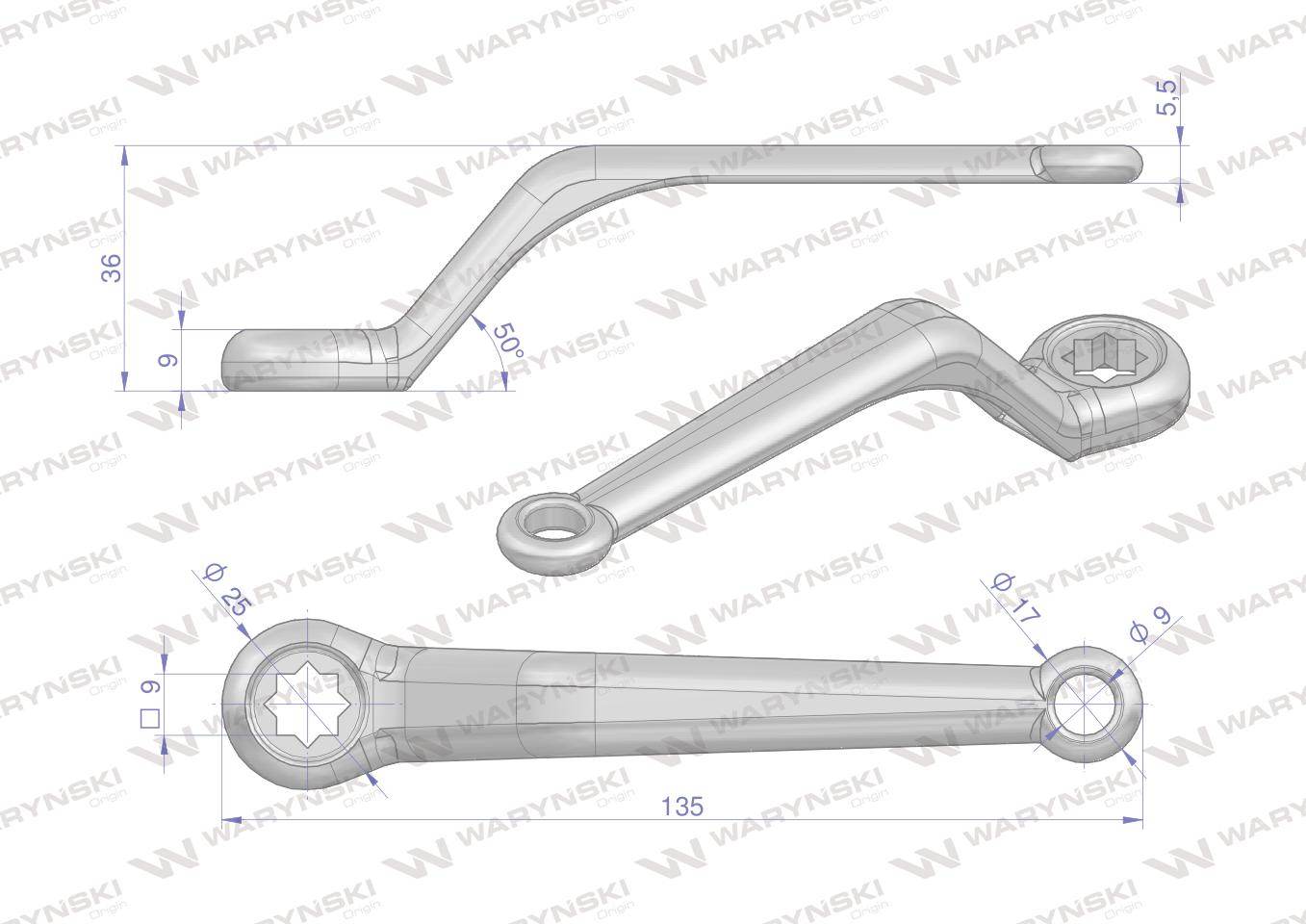 Rączka do zaworów kulowych wkh i wkh3 r12 waryński Rączka do zaworów kulowych wkh i wkh3 r12 waryński - obrazek 2