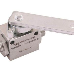 Zawór odcinająco-zwrotny ogranicznik posuwu/skoku 2/2 m18x1.5 12l z otworami mocującymi 350 bar waryński