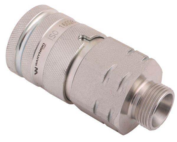 Szybkozłącze hydrauliczne suchoodcinające gniazdo m22x1.5 15l gwint zewnętrzny iso16028 waryński