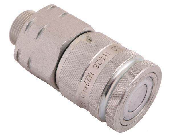 Szybkozłącze hydrauliczne suchoodcinające gniazdo m22x1.5 15l gwint zewnętrzny iso16028 waryński Szybkozłącze hydrauliczne suchoodcinające gniazdo m22x1.5 15l gwint zewnętrzny iso16028 waryński - obrazek 3