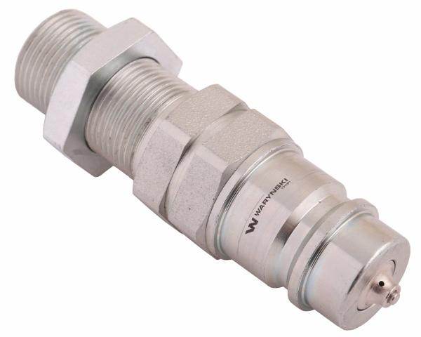 Szybkozłącze hydrauliczne wtyczka long z eliminatorem ciśnienia m22x1.5 gwint zew euro 9100822w iso 7241-a waryński Szybkozłącze hydrauliczne wtyczka long z eliminatorem ciśnienia m22x1.5 gwint zew euro 9100822w iso 7241-a waryński - obrazek 2