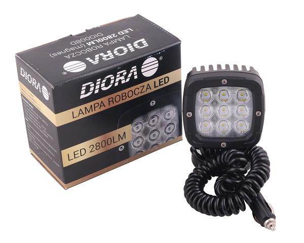 Lampa robocza aluminiowa 9-diodowa 2800lm mocowanie magnes dio008 led diora Lampa robocza aluminiowa 9-diodowa 2800lm mocowanie magnes dio008 led diora - obrazek 3