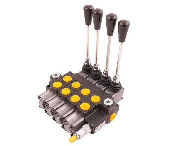 Rozdzielacz hydrauliczny 4-sekcyjny max przepływ 40l waryński