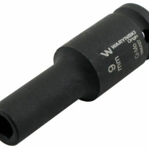Nasadka udarowa sześciokątna długa 1/2" 9mm crmo din 3129 waryński
