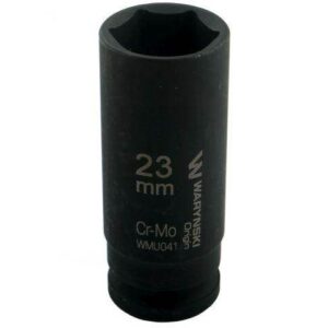 Nasadka udarowa sześciokątna długa 1/2" 23mm crmo din 3129 waryński