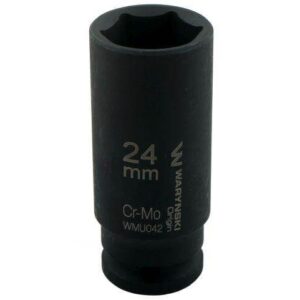 Nasadka udarowa sześciokątna długa 1/2" 24mm crmo din 3129 waryński