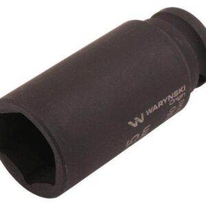 Nasadka udarowa sześciokątna długa 1/2" 25mm crmo din 3129 waryński