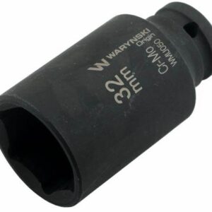 Nasadka udarowa sześciokątna długa 1/2" 32mm crmo din 3129 waryński