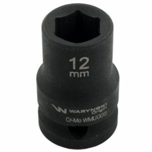 Nasadka udarowa sześciokątna 1/2" 12mm crmo din 3129 waryński