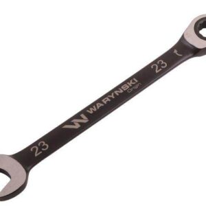 Klucz płasko-oczkowy 23mm z grzechotką 72 zęby standard asme b107-2010 waryński