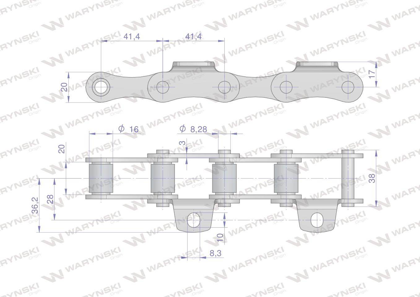 Łańcuch wysypu nowy typ anna waryński Łańcuch wysypu nowy typ anna waryński - obrazek 2