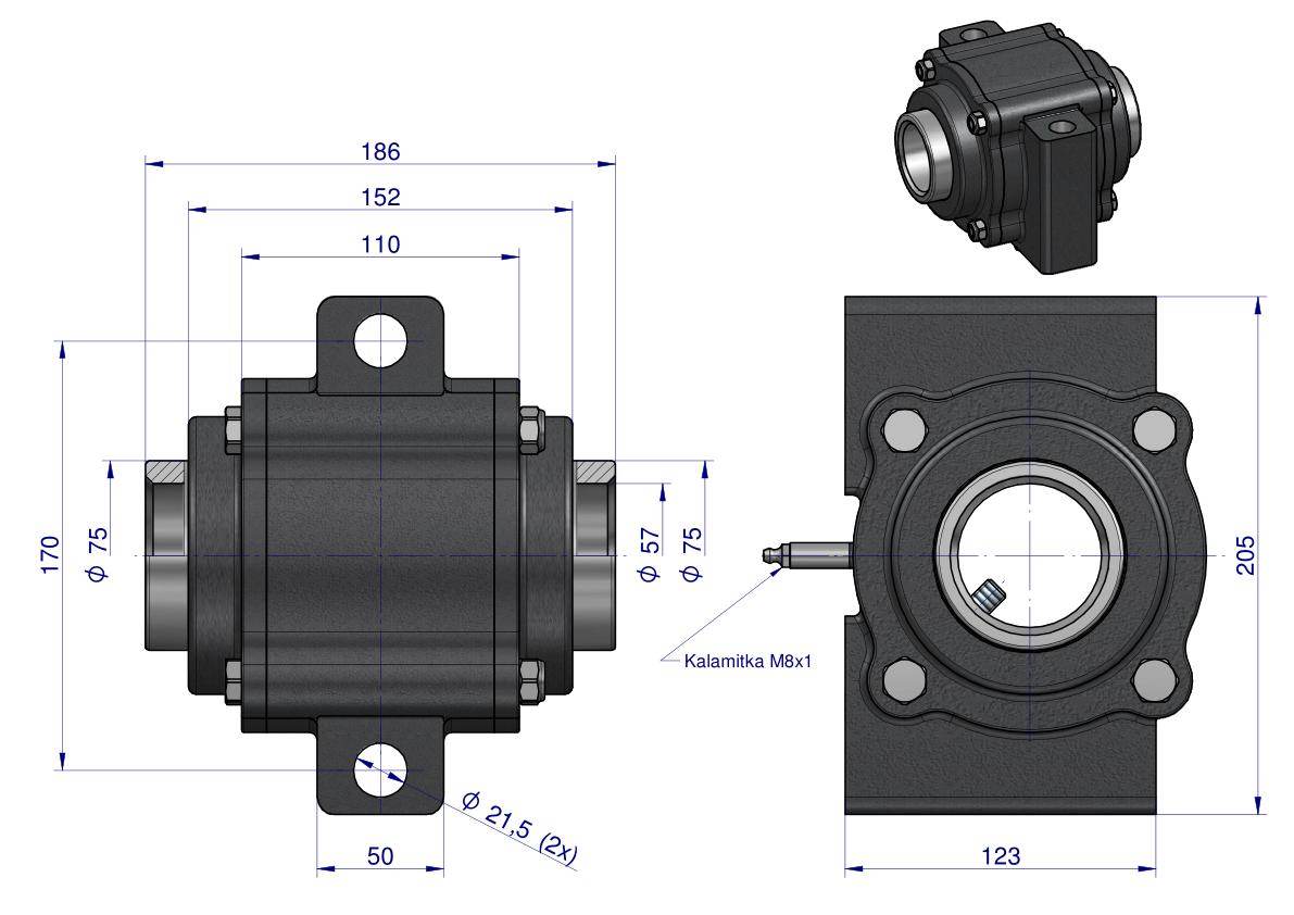 Łożysko kompletne brony talerzowej na wał czworokątny 40x40 souchu-pinet Łożysko kompletne brony talerzowej na wał czworokątny 40x40 souchu-pinet - obrazek 2
