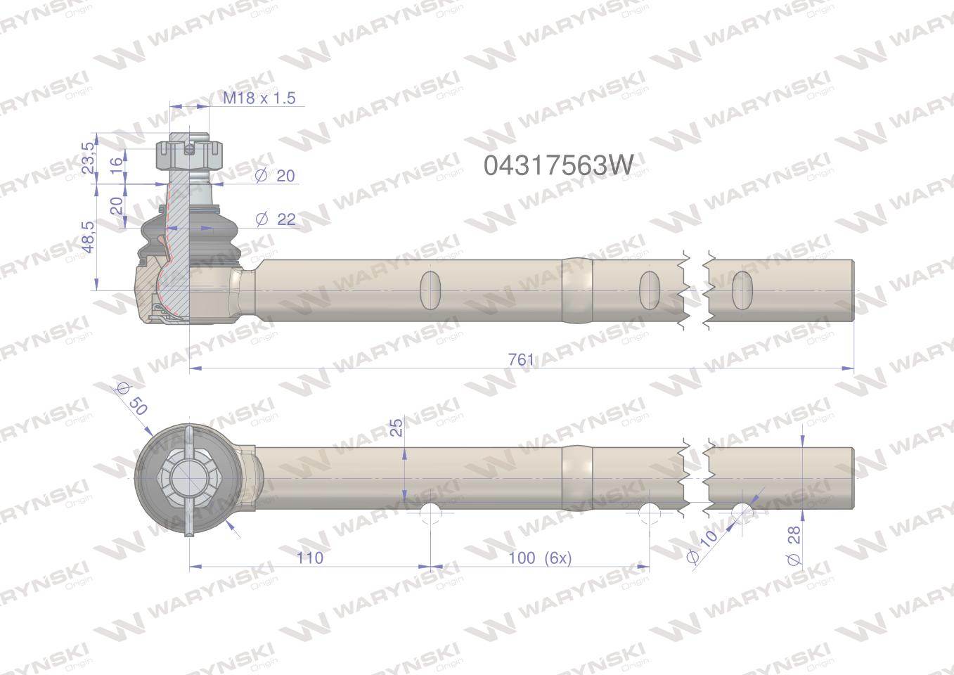 Przegub kierowniczy 04317563 waryński Przegub kierowniczy 04317563 waryński - obrazek 2