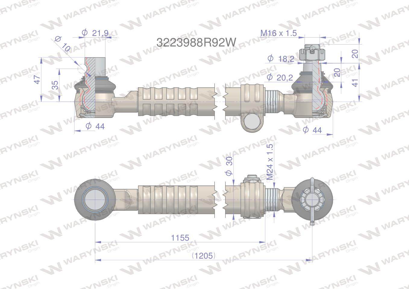 Drążek kierowniczy 3223988r92w waryński Drążek kierowniczy 3223988r92w waryński - obrazek 2