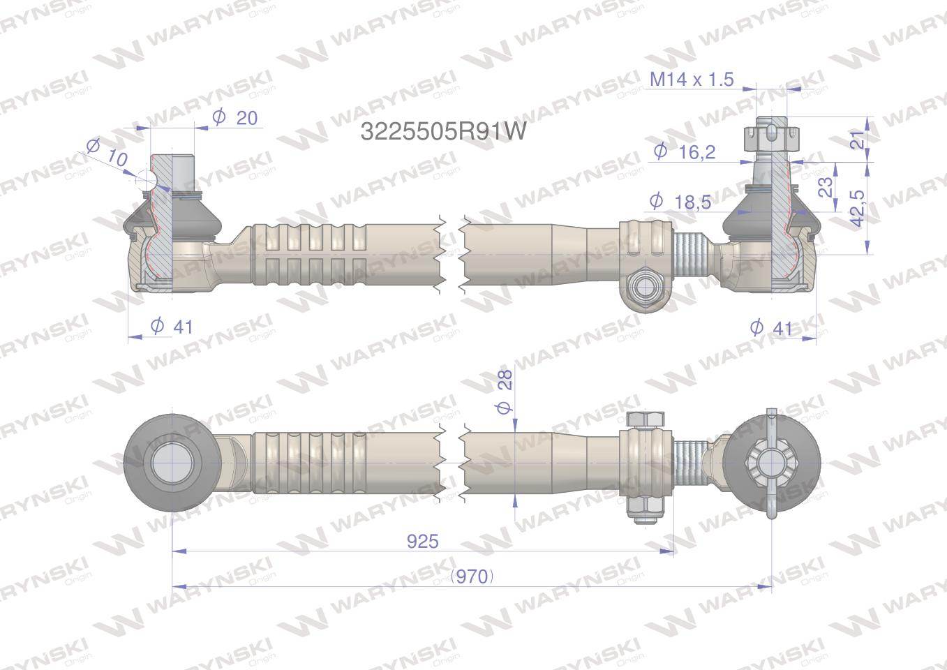 Drążek kierowniczy 3225505r91 waryński Drążek kierowniczy 3225505r91 waryński - obrazek 2