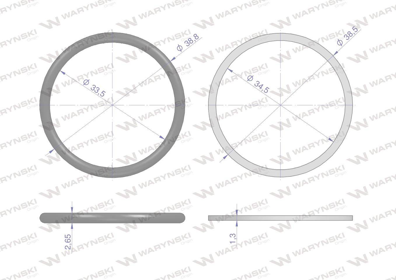 Zestaw uszczelnień do szybkozłączy hydraulicznych 1" iso 7241-a waryński 2szt Zestaw uszczelnień do szybkozłączy hydraulicznych 1" iso 7241-a waryński 2szt - obrazek 2