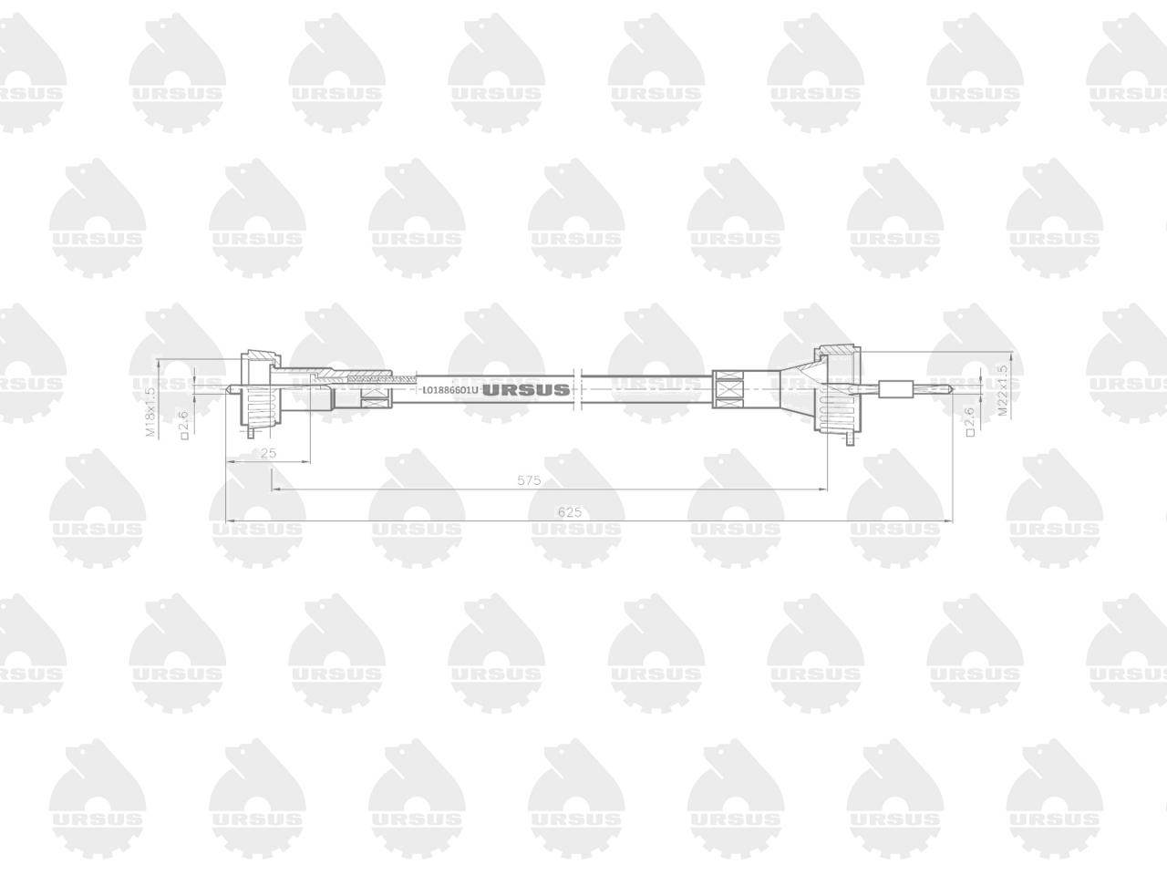 Linka licznika mtg motogodzin l-575mm/625mm 42341430 c-330 oryginał ursus Linka licznika mtg motogodzin l-575mm/625mm 42341430 c-330 oryginał ursus - obrazek 2