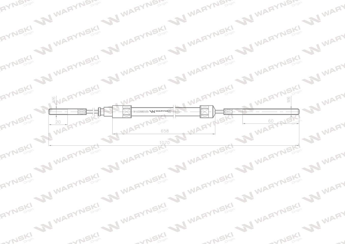 Linka hamulec l-1070mm 69112738 zetor waryński Linka hamulec l-1070mm 69112738 zetor waryński - obrazek 2