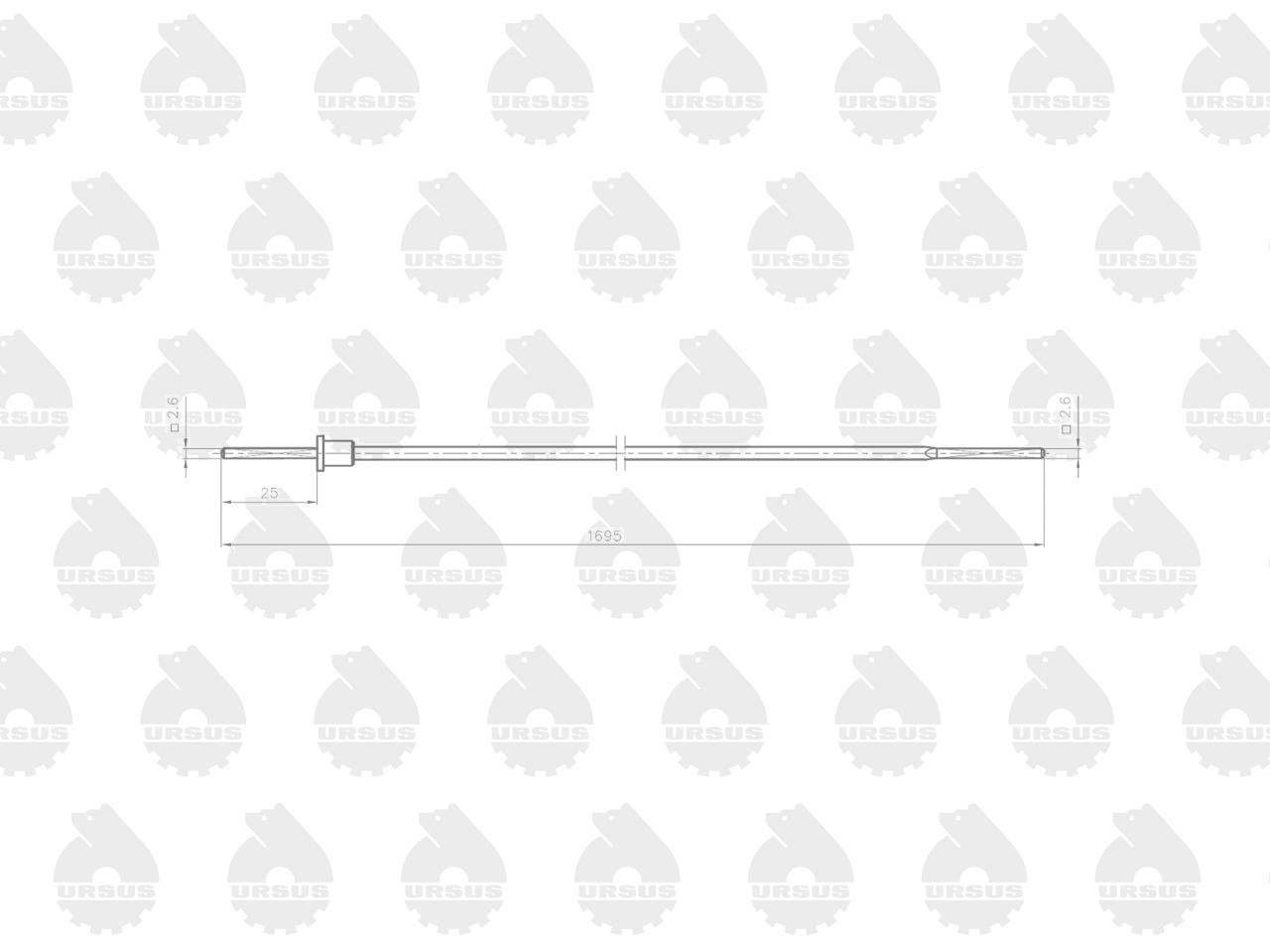 Linka wkład licznika mtg motogodzin l-1695mm c-360 oryginał ursus Linka wkład licznika mtg motogodzin l-1695mm c-360 oryginał ursus - obrazek 2
