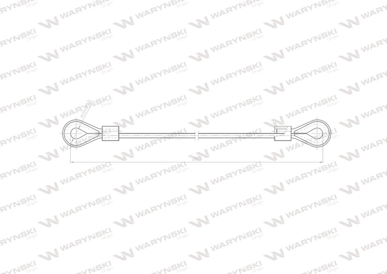 Linka zaciąg l-260mm 80231009 zetor waryński Linka zaciąg l-260mm 80231009 zetor waryński - obrazek 2