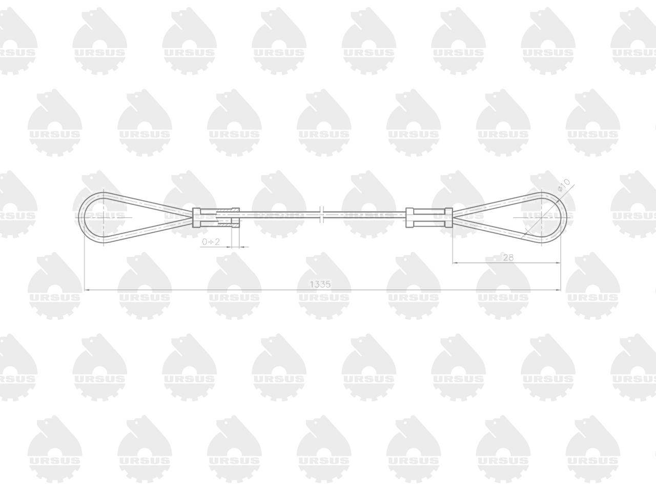 Linka maska l-1335mm 4236105 c-330 oryginał ursus Linka maska l-1335mm 4236105 c-330 oryginał ursus - obrazek 2