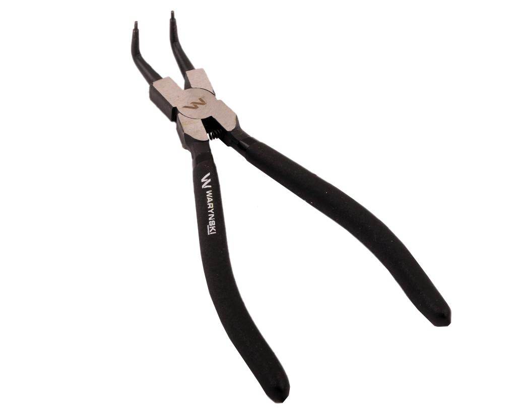 Szczypce do pierścieni osadczych 240mm wewnętrzne wygięte waryński