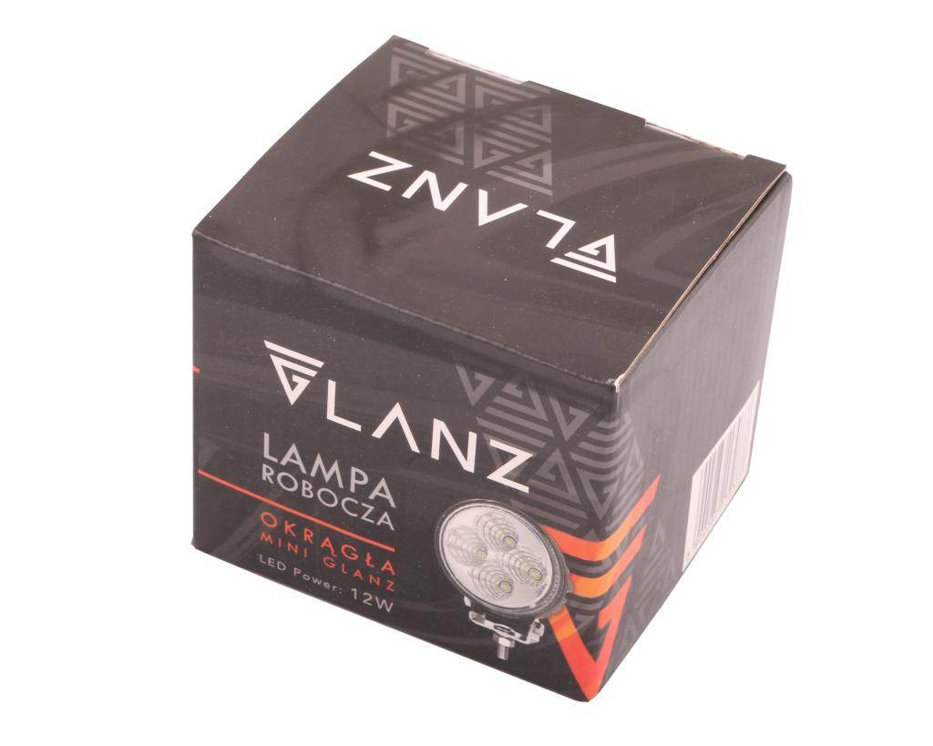 Lampa robocza okrągła mini 12w 4 led glanz