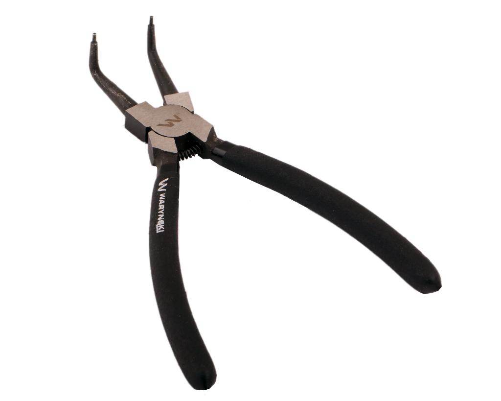 Szczypce do pierścieni osadczych 200mm wewnętrzne wygięte waryński