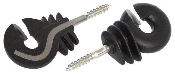 Izolator okrągły z wkrętem fi 6 do drewna z zatopionym trzpieniem wygiętym royal farm 25szt