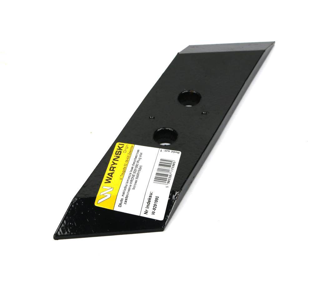 Dłuto nakładka lemiesza lewe dwuotworowe krone 9291990 pług stal borowa waryński