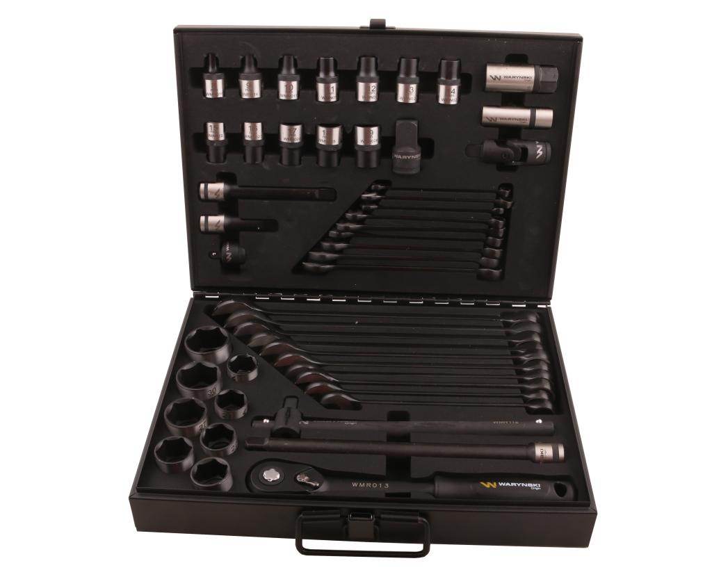 Zestaw nasadek 1./2 z grzechotką i kluczami w kasecie metalowej 49 el waryński Zestaw nasadek 1./2 z grzechotką i kluczami w kasecie metalowej 49 el waryński - obrazek 6