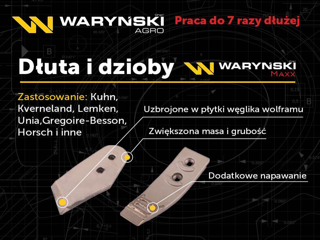 Dłuto nakładka lemiesza prawa kuhn pług z węglikiem wolframu waryński maxx Dłuto nakładka lemiesza prawa kuhn pług z węglikiem wolframu waryński maxx - obrazek 3