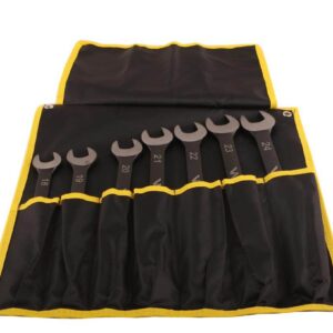 Zestaw kluczy płaskooczkowych w pokrowcu 7 szt rozmiary 18-24 w standardzie asme b107-2010 waryński