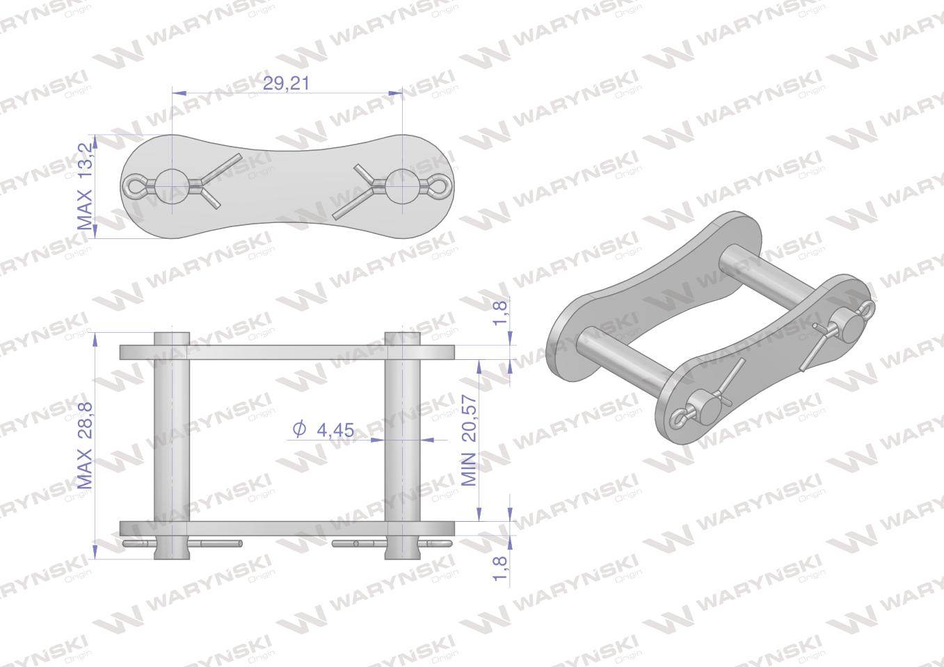 Zamek łańcucha s32 waryński 5szt Zamek łańcucha s32 waryński 5szt - obrazek 2